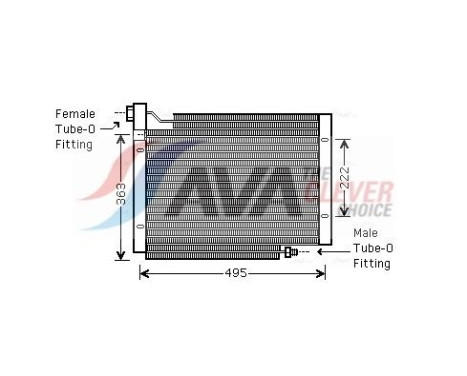 Condenser, air conditioning JE5004 Ava Quality Cooling