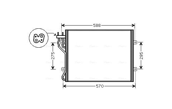 Condenser, air conditioning JE5035 Ava Quality Cooling