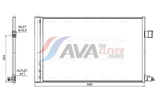Condenser, air conditioning JE5090D Ava Quality Cooling