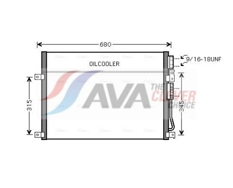 Condenser, air conditioning JEA5045 Ava Quality Cooling