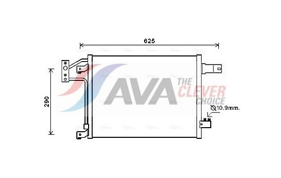 Condenser, air conditioning JEA5049 Ava Quality Cooling