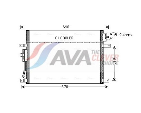 Condenser, air conditioning JEA5050 Ava Quality Cooling
