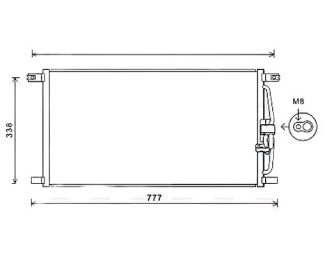 Condenser, air conditioning JR5004 Ava Quality Cooling