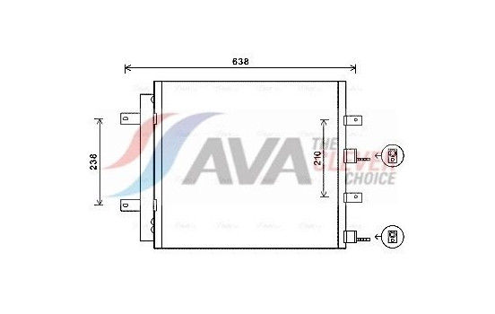 Condenser, air conditioning JR5051D Ava Quality Cooling