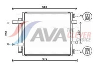 Condenser, air conditioning JR5053D Ava Quality Cooling