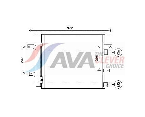 Condenser, air conditioning JR5056D Ava Quality Cooling