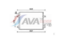 Condenser, air conditioning JRA5048 Ava Quality Cooling