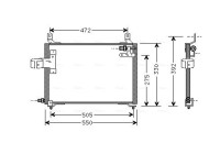 Condenser, air conditioning KA5006 Ava Quality Cooling