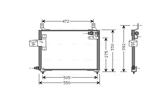 Condenser, air conditioning KA5006 Ava Quality Cooling