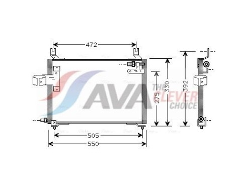 Condenser, air conditioning KA5006 Ava Quality Cooling