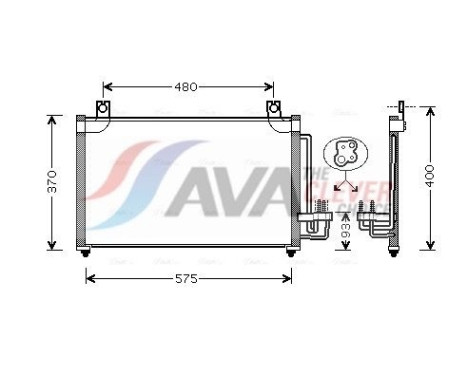 Condenser, air conditioning KA5031 Ava Quality Cooling