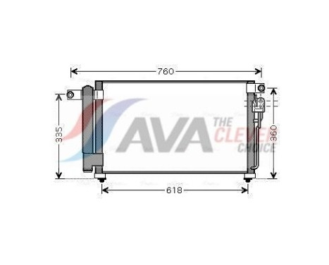 Condenser, air conditioning KA5081D Ava Quality Cooling