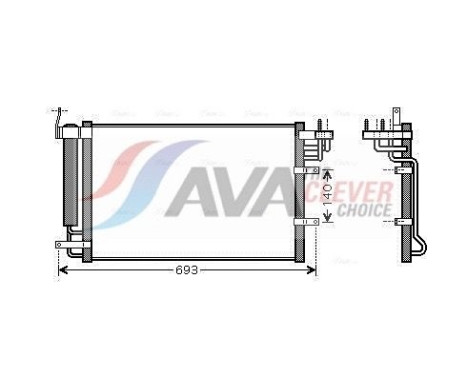 Condenser, air conditioning KA5093D Ava Quality Cooling