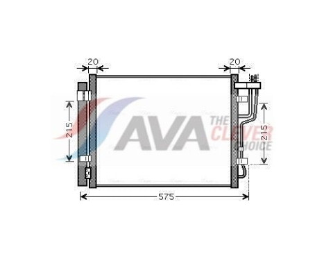 Condenser, air conditioning KA5100D Ava Quality Cooling, Image 4