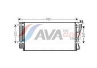 Condenser, air conditioning KA5105D Ava Quality Cooling