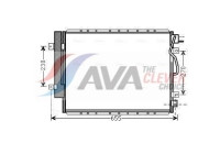 Condenser, air conditioning KA5123D Ava Quality Cooling