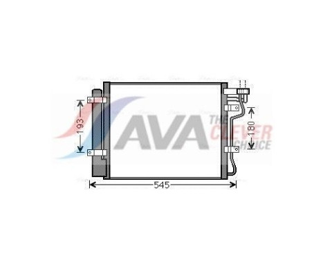 Condenser, air conditioning KA5134D Ava Quality Cooling