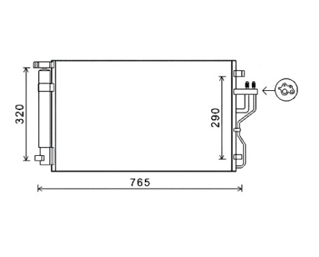 Condenser, air conditioning KA5153D Ava Quality Cooling