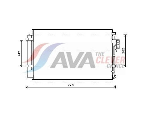 Condenser, air conditioning KA5157D Ava Quality Cooling