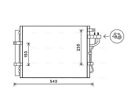 Condenser, air conditioning KA5188D Ava Quality Cooling, Image 2