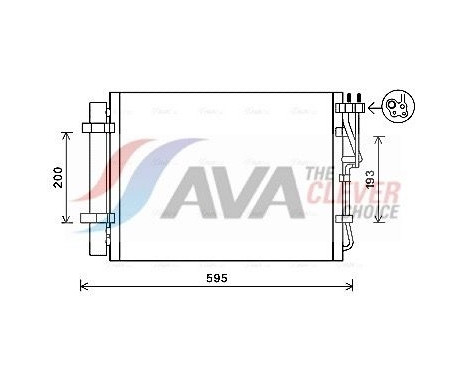 Condenser, air conditioning KA5198D Ava Quality Cooling