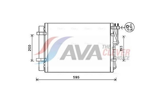 Condenser, air conditioning KA5198D Ava Quality Cooling