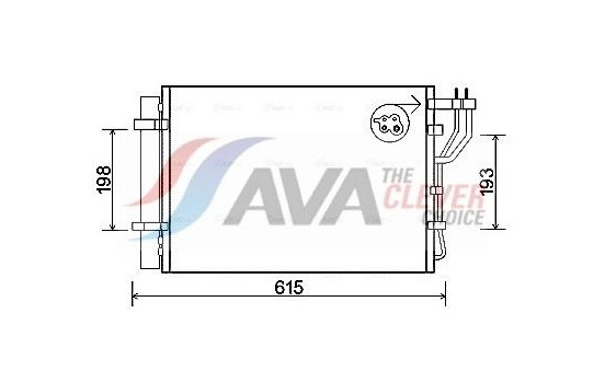 Condenser, air conditioning KA5206D Ava Quality Cooling, Image 2