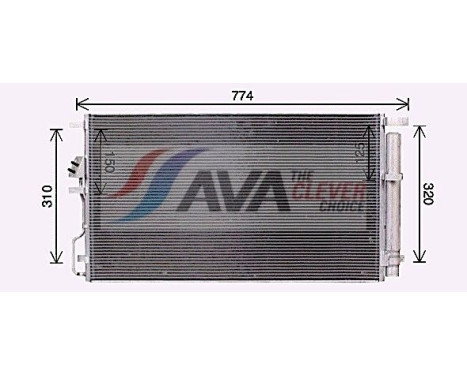 Condenser, air conditioning KA5301D Ava Quality Cooling