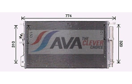 Condenser, air conditioning KA5301D Ava Quality Cooling