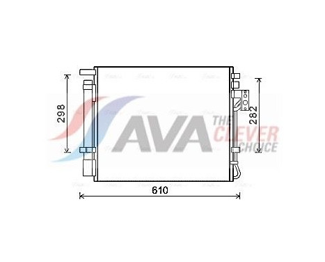 Condenser, air conditioning KAA5149D Ava Quality Cooling