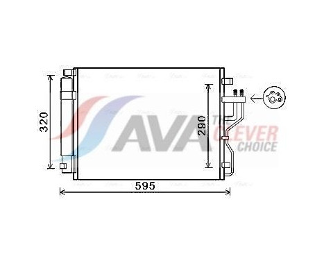 Condenser, air conditioning KAA5151D Ava Quality Cooling