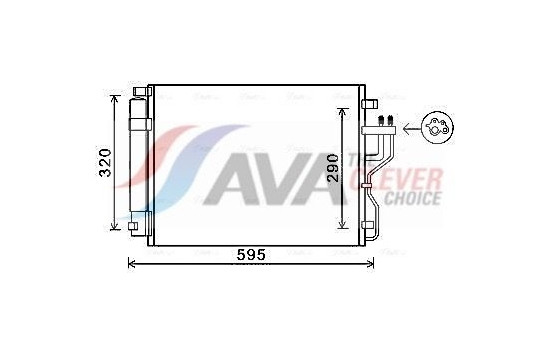 Condenser, air conditioning KAA5151D Ava Quality Cooling