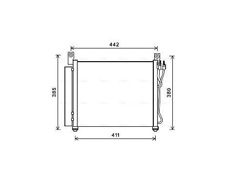 Condenser, air conditioning KAA5158D Ava Quality Cooling, Image 2