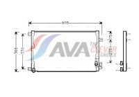 Condenser, air conditioning LC5071 Ava Quality Cooling