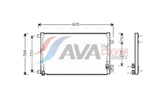 Condenser, air conditioning LC5071 Ava Quality Cooling