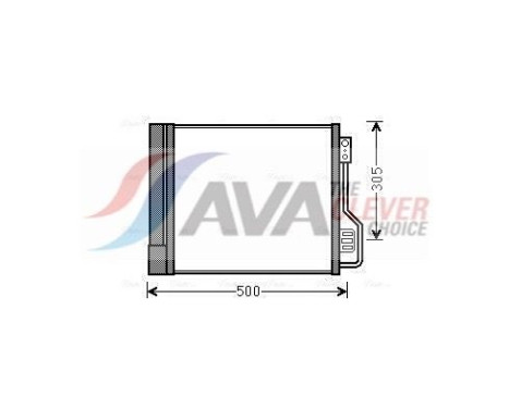 Condenser, air conditioning MCA5013D Ava Quality Cooling, Image 2