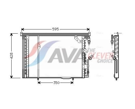 Condenser, air conditioning MS5195 Ava Quality Cooling