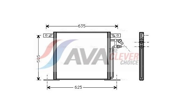 Condenser, air conditioning MS5220 Ava Quality Cooling