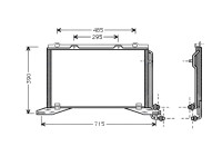 Condenser, air conditioning MS5222 Ava Quality Cooling