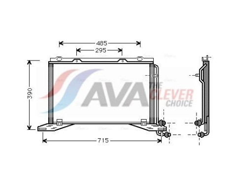 Condenser, air conditioning MS5222 Ava Quality Cooling, Image 2
