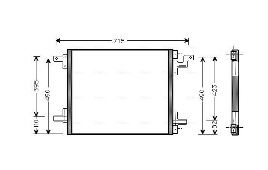 Condenser, air conditioning MS5270 Ava Quality Cooling