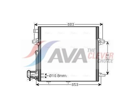 Condenser, air conditioning MS5406D Ava Quality Cooling