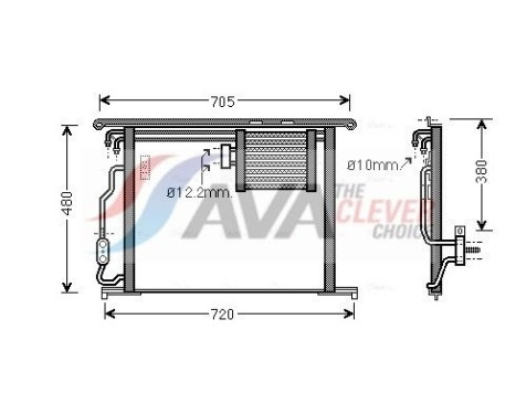 Condenser, air conditioning MS5467 Ava Quality Cooling