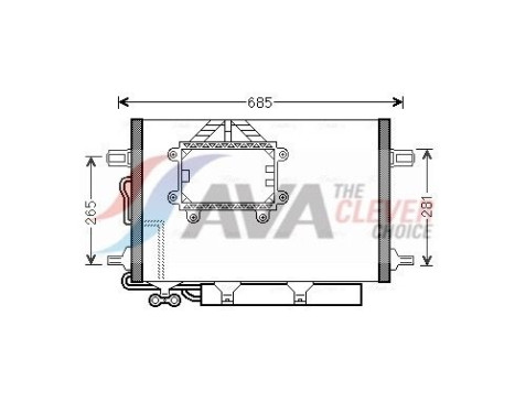Condenser, air conditioning MS5562D Ava Quality Cooling