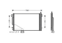 Condenser, air conditioning MSA5200D Ava Quality Cooling