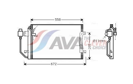 Condenser, air conditioning MSA5257D Ava Quality Cooling