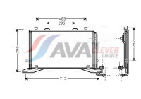 Condenser, air conditioning MSA5268 Ava Quality Cooling