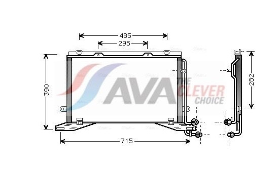 Condenser, air conditioning MSA5268 Ava Quality Cooling