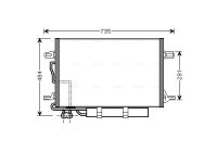 Condenser, air conditioning MSA5307D Ava Quality Cooling