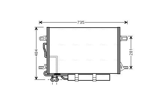 Condenser, air conditioning MSA5307D Ava Quality Cooling